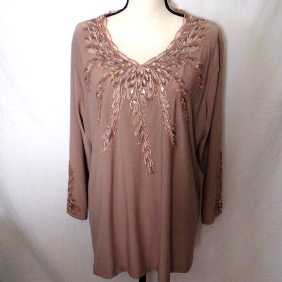 Midnight Velvet Tops - MIDNIGHT VELVET WOMEN LONG SLEEVE TOP ( NWOT )